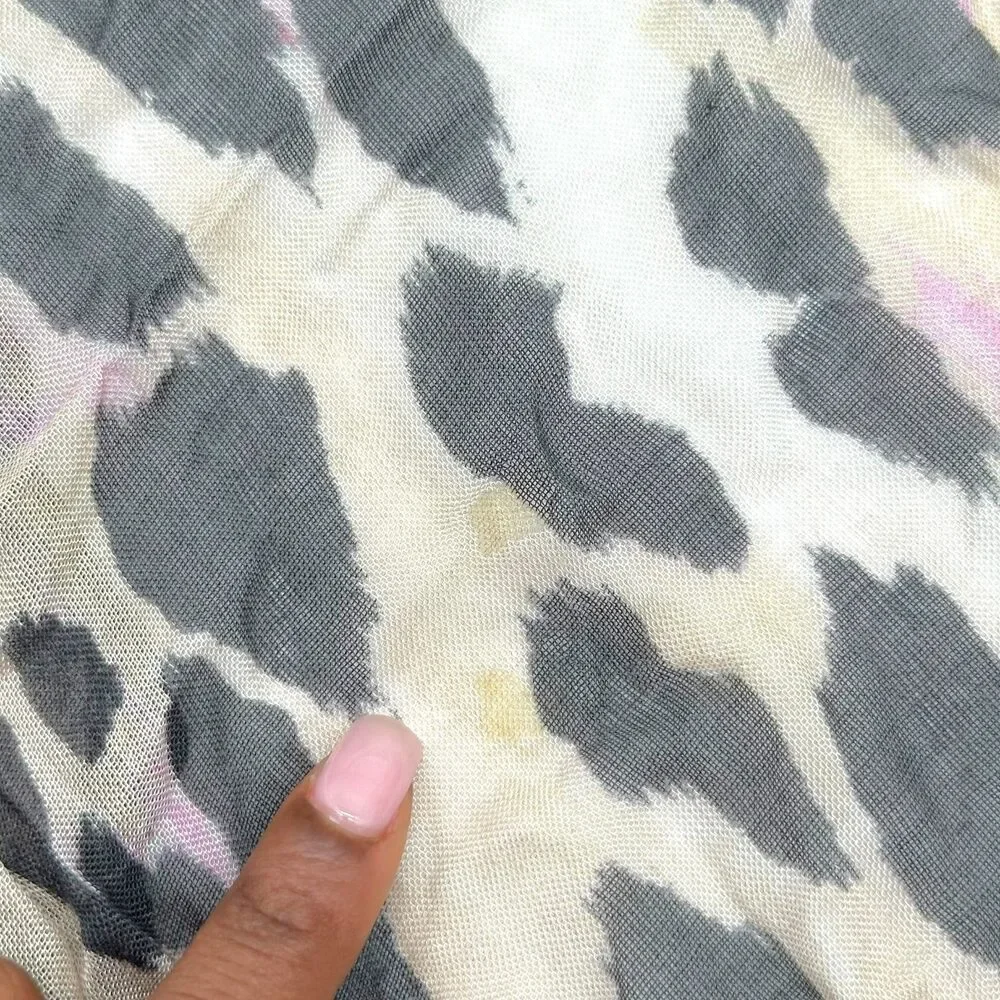 Roberto Cavalli Semi-Sheer Pink Leopard Print Stole Scarf